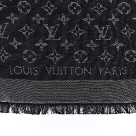 LOUIS VUITTON Monogram Shine Shawl - Black/Silver - NWoT! - Picture 3 of 12